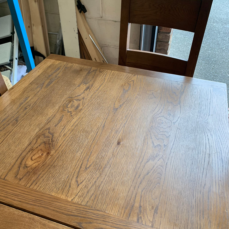 Extending table and chairs
