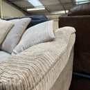 2x 3 seater sofas with footstool