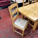 Extending table and chairs