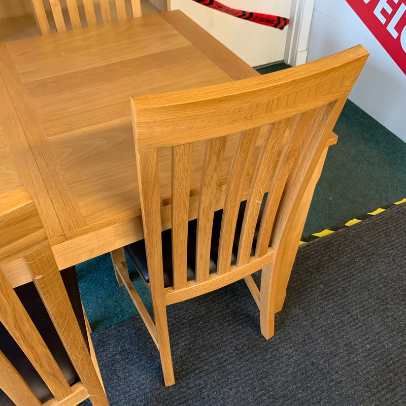 Extending table and chairs