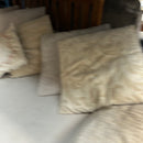 2x 3 seater sofas with footstool