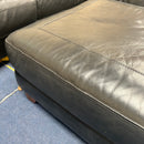 Corner sofa and footstool