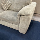2 seater sofa and cuddle chair with footstool