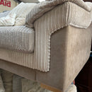 2x 3 seater sofas with footstool