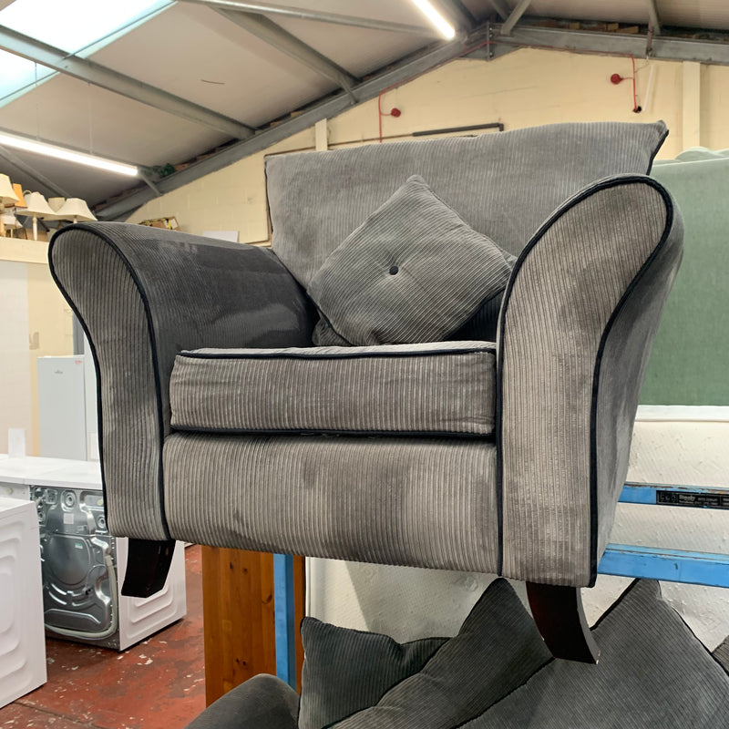 L shaped sofa and armchair