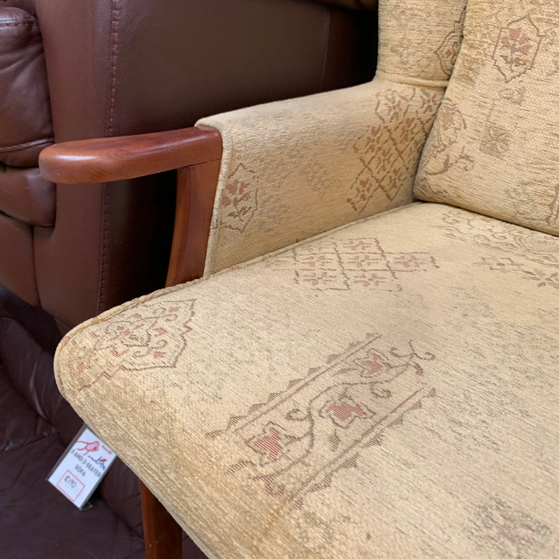 High back armchair