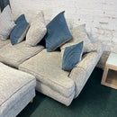 Corner sofa and footstool