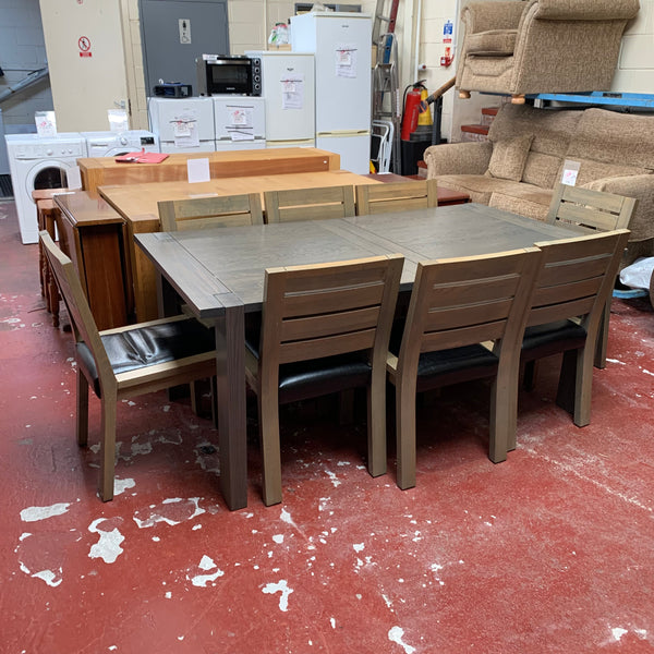 Extending table and chairs