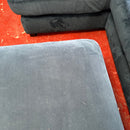 Corner sofa and footstool