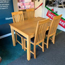 Extending table and chairs