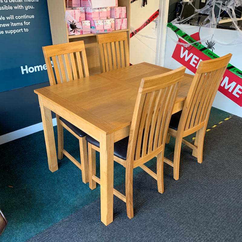 Extending table and chairs