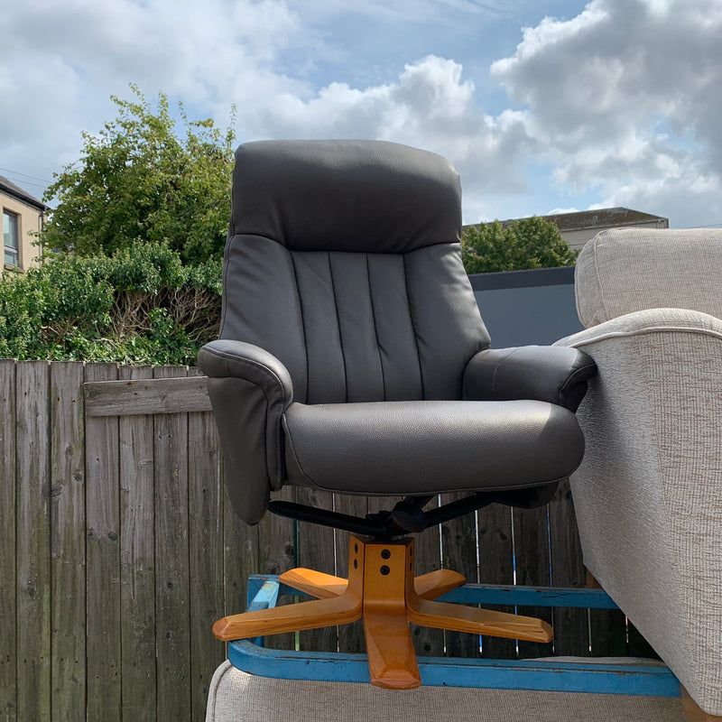 Armchair and footstool