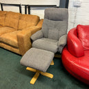 Armchair and footstool