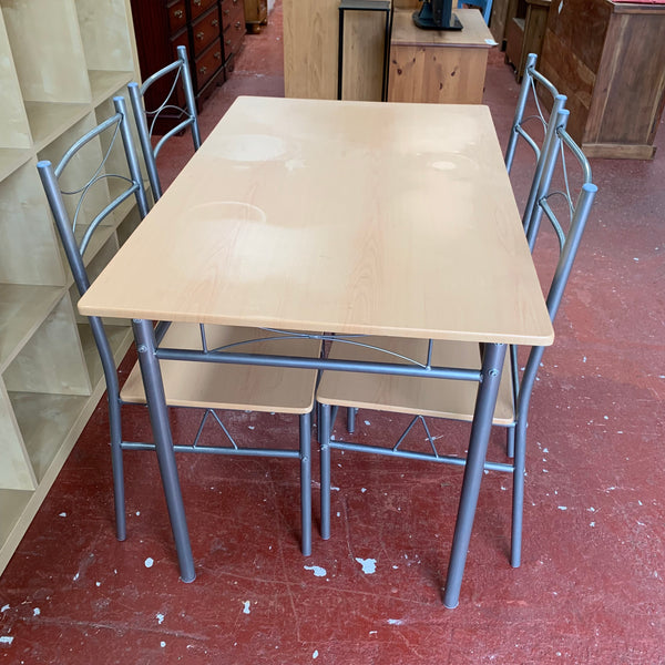 Table and 4 chairs