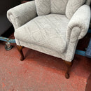 High back armchair