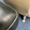 Corner sofa and footstool
