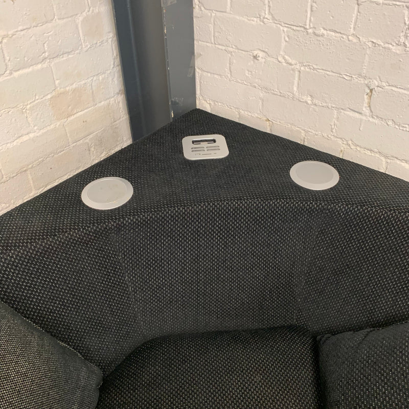 Corner sofa with armchair and footstool