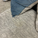 Corner sofa and footstool