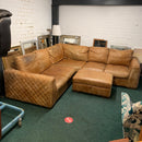 Corner sofa and footstool