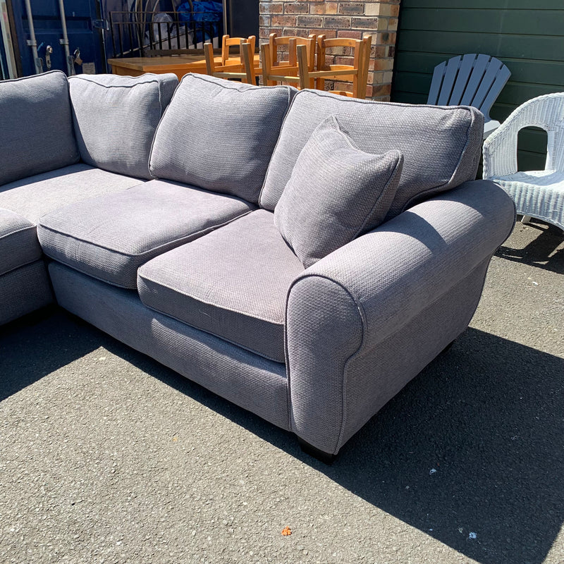 Corner sofa and footstool