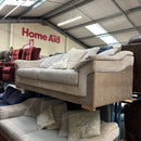 2x 3 seater sofas with footstool