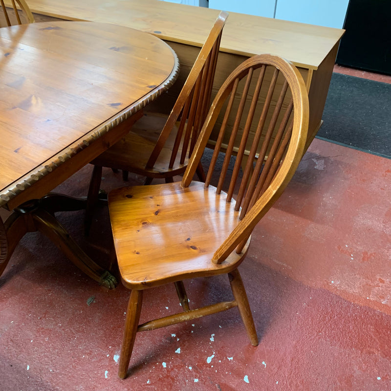 Extending table and chairs