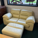 2 seater sofa and footstool