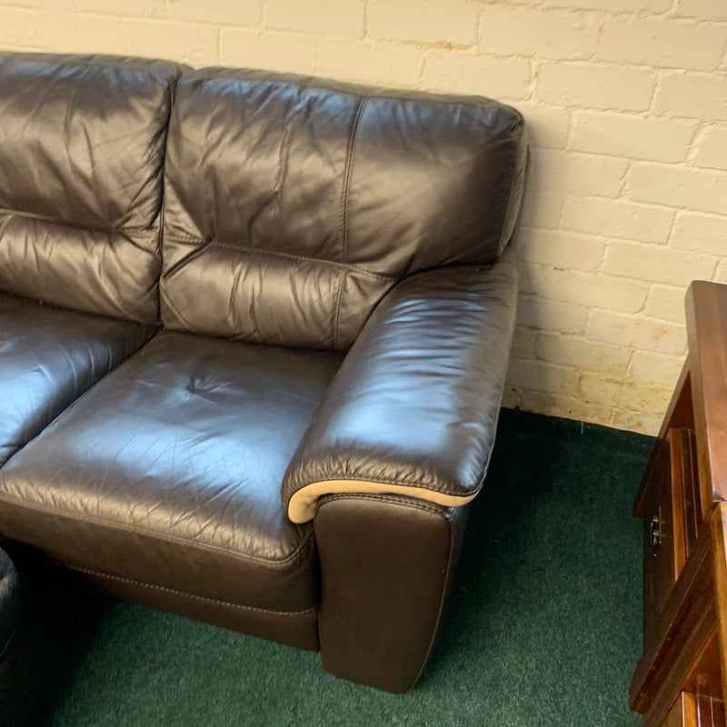 2 seater sofa and footstool