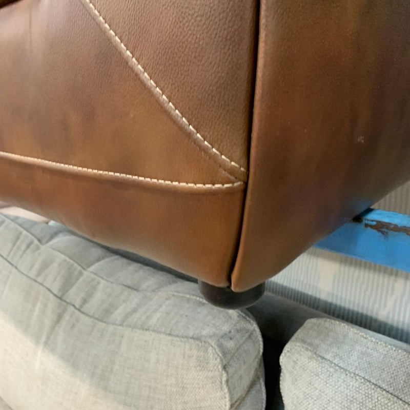 2 seater sofa and footstool