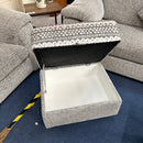 2 seater sofa and cuddle chair with footstool