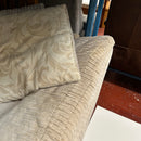 2x 3 seater sofas with footstool