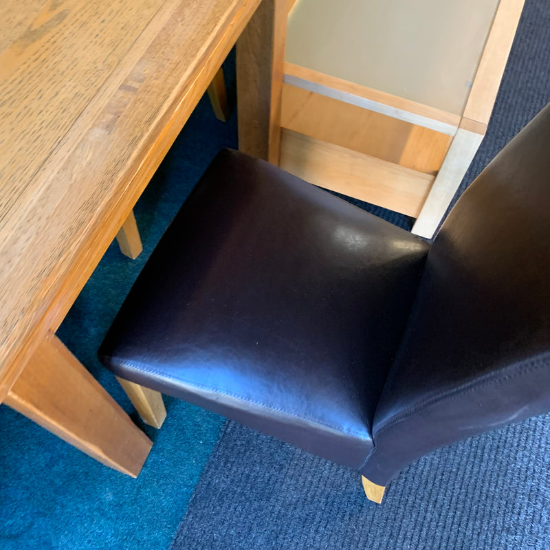 Extending table and chairs