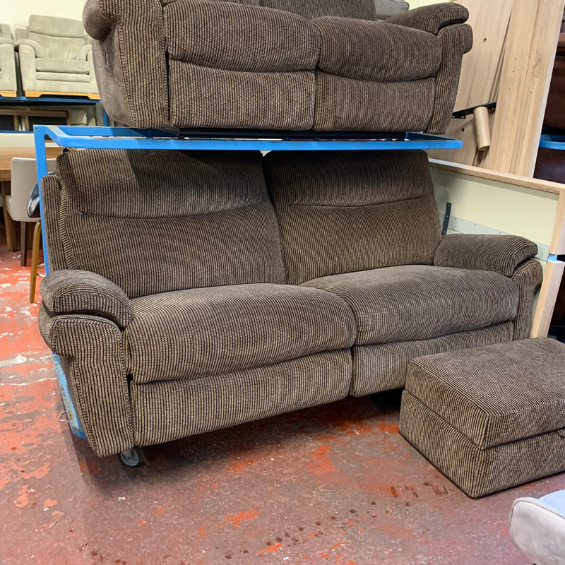 LAZBOY Recliner 2 and 3 seater sofas with footstool