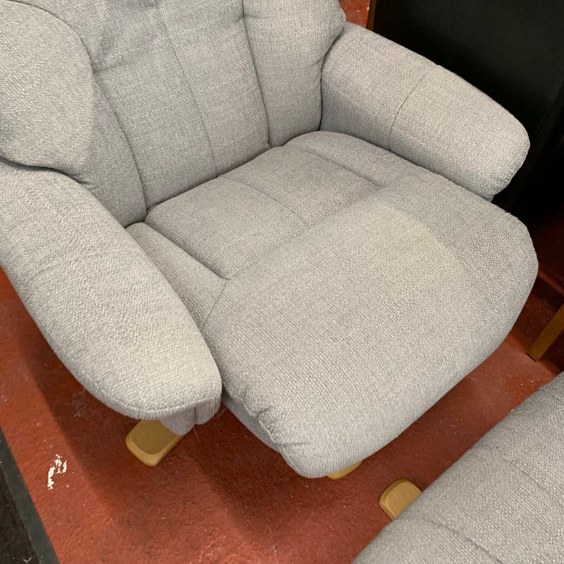 Armchair and footstool