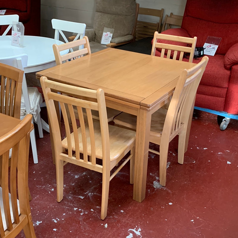 Extending table and chairs