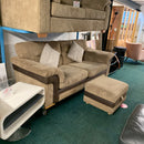 3 seater sofa and footstool