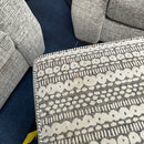 2 seater sofa and cuddle chair with footstool