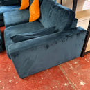 Corner sofa and footstool