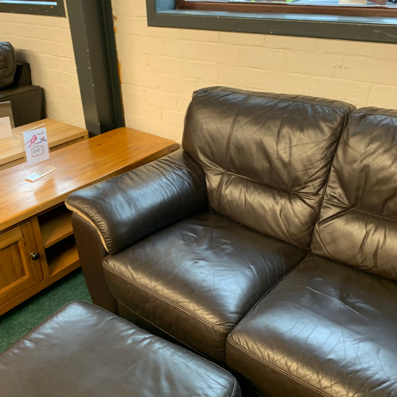 2 seater sofa and footstool