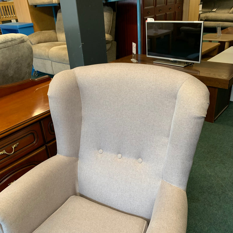 High back armchair