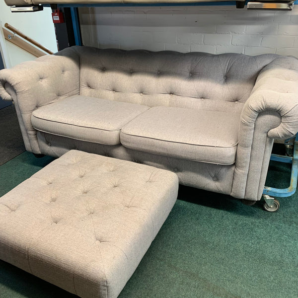 3 seater sofa and footstool