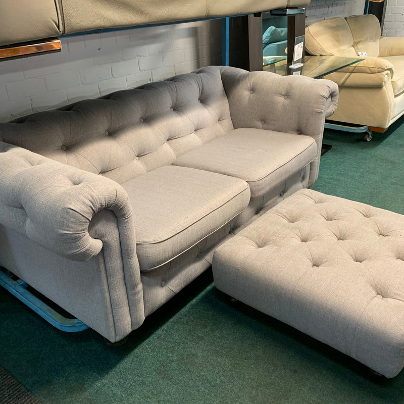 3 seater sofa and footstool