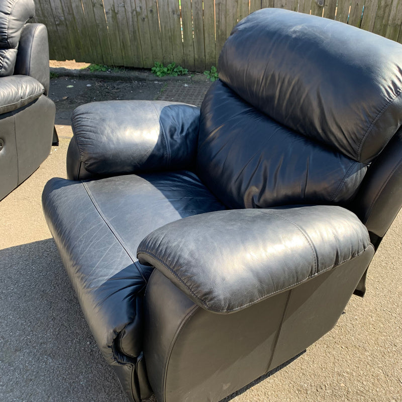 Reclining corner sofa and armchair