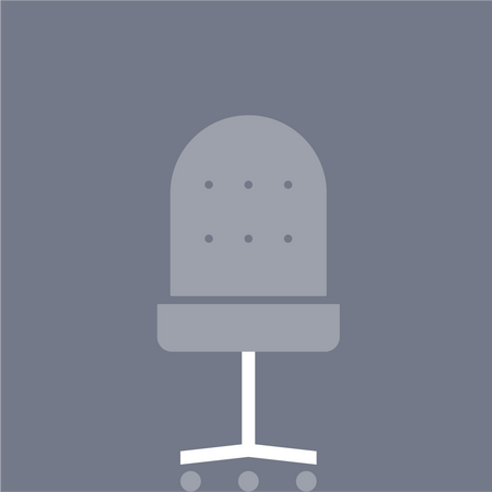 Grey illustration of an office chair with wheels